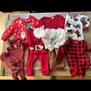 Christmas outfits for a baby that was born in June-Aug